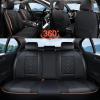 image:imageCoverado Automotive Seat Covers Car Seat Covers Front Seats Nappa Leather Black Orange Car Seat Cover Waterproof Seat Cushion 2 Pack Front Seat Covers Driver Seat Protector Fit for Most Cars SUVBlackOrange