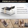 image:imageCoverado Automotive Seat Covers Car Seat Covers Front Seats Nappa Leather Black Orange Car Seat Cover Waterproof Seat Cushion 2 Pack Front Seat Covers Driver Seat Protector Fit for Most Cars SUVBeige