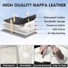 image:imageCoverado Automotive Seat Covers Car Seat Covers Front Seats Nappa Leather Black Orange Car Seat Cover Waterproof Seat Cushion 2 Pack Front Seat Covers Driver Seat Protector Fit for Most Cars SUVPatchworkBlackWhite