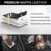image:imageCoverado Automotive Seat Covers Car Seat Covers Front Seats Nappa Leather Black Orange Car Seat Cover Waterproof Seat Cushion 2 Pack Front Seat Covers Driver Seat Protector Fit for Most Cars SUVBlack