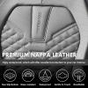 image:imageCoverado Automotive Seat Covers Car Seat Covers Front Seats Nappa Leather Black Orange Car Seat Cover Waterproof Seat Cushion 2 Pack Front Seat Covers Driver Seat Protector Fit for Most Cars SUVPatchworkBlackGray