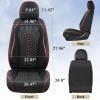image:imageCoverado Automotive Seat Covers Car Seat Covers Front Seats Nappa Leather Black Orange Car Seat Cover Waterproof Seat Cushion 2 Pack Front Seat Covers Driver Seat Protector Fit for Most Cars SUVBlackRed