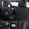 image:imageCoverado Automotive Seat Covers Car Seat Covers Front Seats Nappa Leather Black Orange Car Seat Cover Waterproof Seat Cushion 2 Pack Front Seat Covers Driver Seat Protector Fit for Most Cars SUVBlack