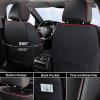 image:imageCoverado Automotive Seat Covers Car Seat Covers Front Seats Nappa Leather Black Orange Car Seat Cover Waterproof Seat Cushion 2 Pack Front Seat Covers Driver Seat Protector Fit for Most Cars SUVBlackRed