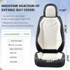 image:imageCoverado Automotive Seat Covers Car Seat Covers Front Seats Nappa Leather Black Orange Car Seat Cover Waterproof Seat Cushion 2 Pack Front Seat Covers Driver Seat Protector Fit for Most Cars SUVPatchworkBlackWhite