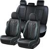 image:imageCoverado Automotive Seat Covers Car Seat Covers Front Seats Nappa Leather Black Orange Car Seat Cover Waterproof Seat Cushion 2 Pack Front Seat Covers Driver Seat Protector Fit for Most Cars SUVBlackBlue