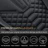 image:imageCoverado Automotive Seat Covers Car Seat Covers Front Seats Nappa Leather Black Orange Car Seat Cover Waterproof Seat Cushion 2 Pack Front Seat Covers Driver Seat Protector Fit for Most Cars SUVBlack