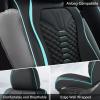 image:imageCoverado Automotive Seat Covers Car Seat Covers Front Seats Nappa Leather Black Orange Car Seat Cover Waterproof Seat Cushion 2 Pack Front Seat Covers Driver Seat Protector Fit for Most Cars SUVBlackBlue