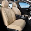 image:imageCoverado Automotive Seat Covers Car Seat Covers Front Seats Nappa Leather Black Orange Car Seat Cover Waterproof Seat Cushion 2 Pack Front Seat Covers Driver Seat Protector Fit for Most Cars SUVBeige