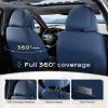 image:imageCoverado Seat Covers Car Seat Covers Full Set Leather Seat Covers for Cars Car Seat Protector Black Car Seat Covers Front Seats and Back Seats Universal Fit for Most Cars GrayBluePillow