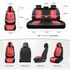 image:imageCoverado Seat Covers Car Seat Covers Full Set Leather Seat Covers for Cars Car Seat Protector Black Car Seat Covers Front Seats and Back Seats Universal Fit for Most Cars GrayBlackRedPillow