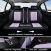 image:imageCoverado Seat Covers Car Seat Covers Full Set Leather Seat Covers for Cars Car Seat Protector Black Car Seat Covers Front Seats and Back Seats Universal Fit for Most Cars GrayBlackPurplePillow