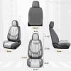 image:imageCoverado Seat Covers Car Seat Covers Full Set Leather Seat Covers for Cars Car Seat Protector Black Car Seat Covers Front Seats and Back Seats Universal Fit for Most Cars GrayGrayWhite