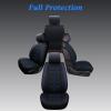 image:imageCoverado Seat Covers Car Seat Covers Full Set Leather Seat Covers for Cars Car Seat Protector Black Car Seat Covers Front Seats and Back Seats Universal Fit for Most Cars GrayPureGray
