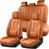 image:imageCoverado Seat Covers Car Seat Covers Full Set Leather Seat Covers for Cars Car Seat Protector Black Car Seat Covers Front Seats and Back Seats Universal Fit for Most Cars GrayOrange