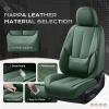image:imageCoverado Seat Covers Car Seat Covers Full Set Leather Seat Covers for Cars Car Seat Protector Black Car Seat Covers Front Seats and Back Seats Universal Fit for Most Cars GrayGreen