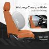 image:imageCoverado Seat Covers Car Seat Covers Full Set Leather Seat Covers for Cars Car Seat Protector Black Car Seat Covers Front Seats and Back Seats Universal Fit for Most Cars GrayOrange