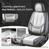 image:imageCoverado Seat Covers Car Seat Covers Full Set Leather Seat Covers for Cars Car Seat Protector Black Car Seat Covers Front Seats and Back Seats Universal Fit for Most Cars GrayGrayWhite
