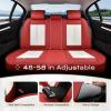 image:imageCoverado Seat Covers Car Seat Covers Full Set Leather Seat Covers for Cars Car Seat Protector Black Car Seat Covers Front Seats and Back Seats Universal Fit for Most Cars GrayRedWhite