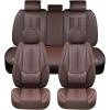 image:imageCoverado Seat Covers Car Seat Covers Full Set Leather Seat Covers for Cars Car Seat Protector Black Car Seat Covers Front Seats and Back Seats Universal Fit for Most Cars GrayBrown