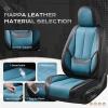 image:imageCoverado Seat Covers Car Seat Covers Full Set Leather Seat Covers for Cars Car Seat Protector Black Car Seat Covers Front Seats and Back Seats Universal Fit for Most Cars GrayBlackblue