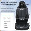 image:imageCoverado Seat Covers Car Seat Covers Full Set Leather Seat Covers for Cars Car Seat Protector Black Car Seat Covers Front Seats and Back Seats Universal Fit for Most Cars GrayBlackPillow