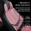 image:imageCoverado Seat Covers Car Seat Covers Full Set Leather Seat Covers for Cars Car Seat Protector Black Car Seat Covers Front Seats and Back Seats Universal Fit for Most Cars GrayBlackPinkPillow