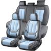 image:imageCoverado Seat Covers Car Seat Covers Full Set Leather Seat Covers for Cars Car Seat Protector Black Car Seat Covers Front Seats and Back Seats Universal Fit for Most Cars GrayGrayLightblue