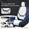 image:imageCoverado Seat Covers Car Seat Covers Full Set Leather Seat Covers for Cars Car Seat Protector Black Car Seat Covers Front Seats and Back Seats Universal Fit for Most Cars GrayBluewhite