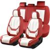 image:imageCoverado Seat Covers Car Seat Covers Full Set Leather Seat Covers for Cars Car Seat Protector Black Car Seat Covers Front Seats and Back Seats Universal Fit for Most Cars GrayRedWhite