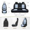image:imageCoverado Seat Covers Car Seat Covers Full Set Leather Seat Covers for Cars Car Seat Protector Black Car Seat Covers Front Seats and Back Seats Universal Fit for Most Cars GrayBlackLightblue