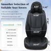 image:imageCoverado Seat Covers Car Seat Covers Full Set Leather Seat Covers for Cars Car Seat Protector Black Car Seat Covers Front Seats and Back Seats Universal Fit for Most Cars GrayBlackPillow