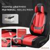 image:imageCoverado Seat Covers Car Seat Covers Full Set Leather Seat Covers for Cars Car Seat Protector Black Car Seat Covers Front Seats and Back Seats Universal Fit for Most Cars GrayBlackRedPillow