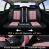 image:imageCoverado Seat Covers Car Seat Covers Full Set Leather Seat Covers for Cars Car Seat Protector Black Car Seat Covers Front Seats and Back Seats Universal Fit for Most Cars GrayBlackPinkPillow