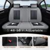 image:imageCoverado Seat Covers Car Seat Covers Full Set Leather Seat Covers for Cars Car Seat Protector Black Car Seat Covers Front Seats and Back Seats Universal Fit for Most Cars GrayGrayBlackPillow