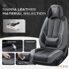 image:imageCoverado Seat Covers Car Seat Covers Full Set Leather Seat Covers for Cars Car Seat Protector Black Car Seat Covers Front Seats and Back Seats Universal Fit for Most Cars GrayGrayBlackPillow