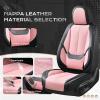 image:imageCoverado Seat Covers Car Seat Covers Full Set Leather Seat Covers for Cars Car Seat Protector Black Car Seat Covers Front Seats and Back Seats Universal Fit for Most Cars GrayBlackpink