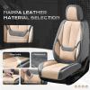 image:imageCoverado Seat Covers Car Seat Covers Full Set Leather Seat Covers for Cars Car Seat Protector Black Car Seat Covers Front Seats and Back Seats Universal Fit for Most Cars GrayGraybeige