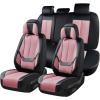 image:imageCoverado Seat Covers Car Seat Covers Full Set Leather Seat Covers for Cars Car Seat Protector Black Car Seat Covers Front Seats and Back Seats Universal Fit for Most Cars GrayBlackPinkPillow