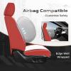 image:imageCoverado Seat Covers Car Seat Covers Full Set Leather Seat Covers for Cars Car Seat Protector Black Car Seat Covers Front Seats and Back Seats Universal Fit for Most Cars GrayRedWhite