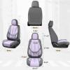 image:imageCoverado Seat Covers Car Seat Covers Full Set Leather Seat Covers for Cars Car Seat Protector Black Car Seat Covers Front Seats and Back Seats Universal Fit for Most Cars GrayGraypurple