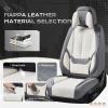 image:imageCoverado Seat Covers Car Seat Covers Full Set Leather Seat Covers for Cars Car Seat Protector Black Car Seat Covers Front Seats and Back Seats Universal Fit for Most Cars GrayGrayWhitePillow