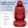 image:imageCoverado Seat Covers Car Seat Covers Full Set Leather Seat Covers for Cars Car Seat Protector Black Car Seat Covers Front Seats and Back Seats Universal Fit for Most Cars GrayRedPillow