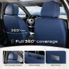 image:imageCoverado Seat Covers Car Seat Covers Full Set Leather Seat Covers for Cars Car Seat Protector Black Car Seat Covers Front Seats and Back Seats Universal Fit for Most Cars GrayBluewhite