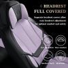 image:imageCoverado Seat Covers Car Seat Covers Full Set Leather Seat Covers for Cars Car Seat Protector Black Car Seat Covers Front Seats and Back Seats Universal Fit for Most Cars GrayBlackPurplePillow