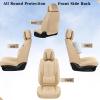 image:imageCoverado Seat Covers Car Seat Covers Full Set Leather Seat Covers for Cars Car Seat Protector Black Car Seat Covers Front Seats and Back Seats Universal Fit for Most Cars GrayABeigePillow