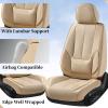 image:imageCoverado Seat Covers Car Seat Covers Full Set Leather Seat Covers for Cars Car Seat Protector Black Car Seat Covers Front Seats and Back Seats Universal Fit for Most Cars GrayBeige