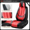 image:imageCoverado Seat Covers Car Seat Covers Full Set Leather Seat Covers for Cars Car Seat Protector Black Car Seat Covers Front Seats and Back Seats Universal Fit for Most Cars GrayBlackRedPillow