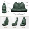 image:imageCoverado Seat Covers Car Seat Covers Full Set Leather Seat Covers for Cars Car Seat Protector Black Car Seat Covers Front Seats and Back Seats Universal Fit for Most Cars GrayGreen