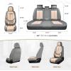 image:imageCoverado Seat Covers Car Seat Covers Full Set Leather Seat Covers for Cars Car Seat Protector Black Car Seat Covers Front Seats and Back Seats Universal Fit for Most Cars GrayGraybeige